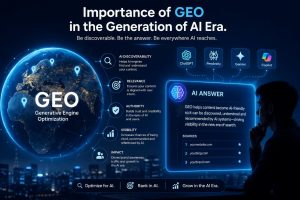 Importance of GEO in the age of Generative AI.Generative Engine Optimization (GEO), Search Engine Optimization (SEO), AI search,optimization AI-generated answers AI-powered search, Generative AI, AI answer engine